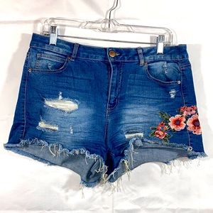 Wax Jean shorts womens Large